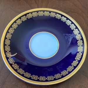 VTG Germany Lichte fine china Cobalt Blue & Gold demitasse Saucer
